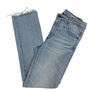 AG Jeans The Isabelle Light Wash Raw‎ Hem Straight Leg Women's Denim Size 23R